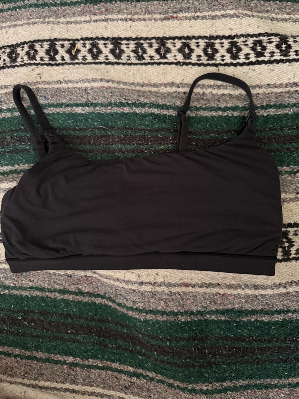 Skims fits everybody maternity pumping scoop bralette - m - onyx